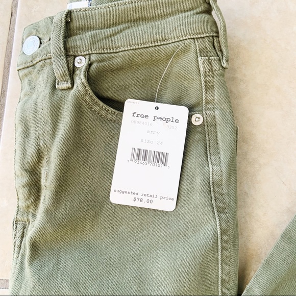 NWT Free People Army High Rise Skinny Jeans - Picture 2 of 7